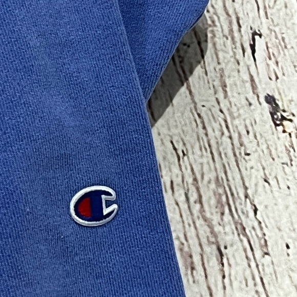 Champion Blue Reverse Weave Crewneck Jumper Pullover Sweatshirt - Picture 2 of 7